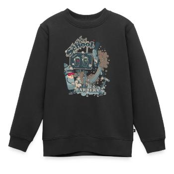 Barbers Shop - Kinder Premium Organic Sweatshirt - Schwarz - Vorne - AI Model Kid Female (0cm)