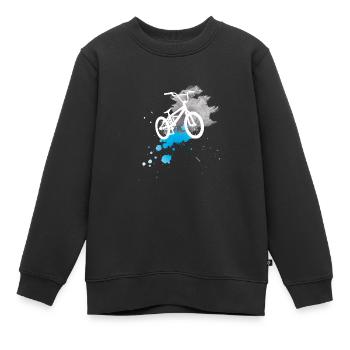 bike bmx Rad halfpipe Jump Skate Street spritzer - Kinder Premium Organic Sweatshirt - Schwarz - Vorne - AI Model Kid Female (0cm)