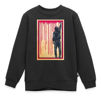 STREET ART - SPRAY BOY Poster - Sweat Premium enfant bio - noir - Devant - AI Model Kid Female (0cm)