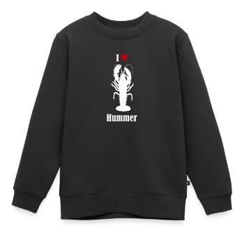 I love lobster - Kids Premium Organic Sweatshirt - black - Front - AI Model Kid Female (0cm)