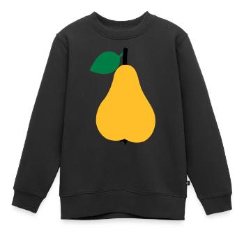 Birne - Kinder Premium Organic Sweatshirt - Schwarz - Vorne - AI Model Kid Female (0cm)