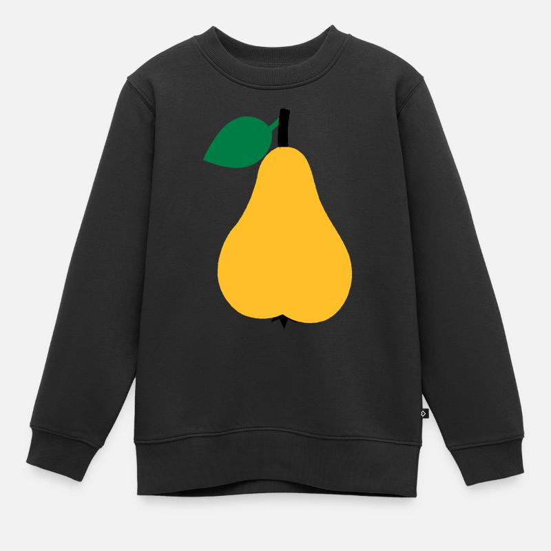Birne - Kinder Premium Organic Sweatshirt - Schwarz