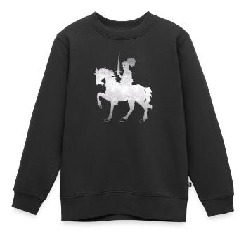 Ritter - Kinder Premium Organic Sweatshirt - Schwarz - Vorne - AI Model Kid Female (0cm)
