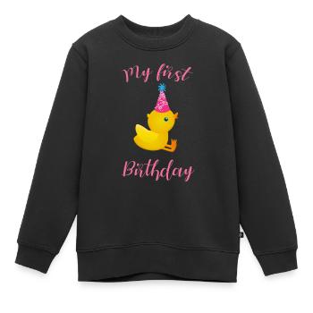 Mon premier anniversaire - Sweat Premium enfant bio - noir - Devant - AI Model Kid Female (0cm)