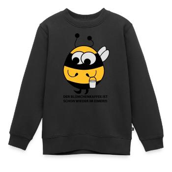 Biene mit Eimer - Kinder Premium Organic Sweatshirt - Schwarz - Vorne - AI Model Kid Female (0cm)