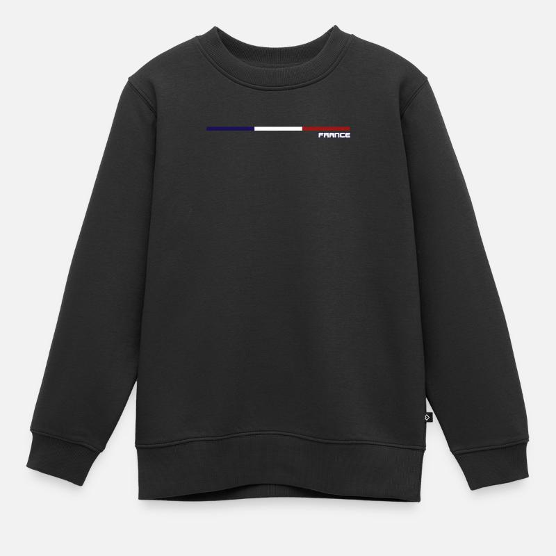 Drapeau Français - Sweat Premium enfant bio - noir