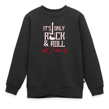 Rock and roll - Sweat Premium enfant bio - noir - Devant - AI Model Kid Female (0cm)