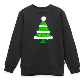 Tannenbaum Weihnachten - Kinder Premium Organic Sweatshirt - Schwarz - Vorne - AI Model Kid Female (0cm)