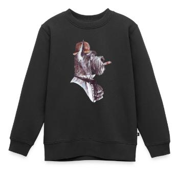 Gentleman Dog (Design 2) - Sweat Premium enfant bio - noir - Devant - AI Model Kid Female (0cm)