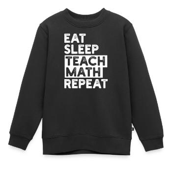 Professeur de mathématiques Mathématiques - Sweat Premium enfant bio - noir - Devant - AI Model Kid Female (0cm)