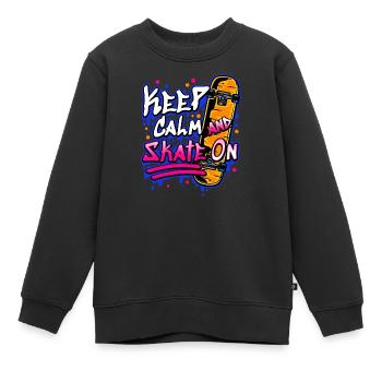 Skateboarder Skateboard - Kinder Premium Organic Sweatshirt - Schwarz - Vorne - AI Model Kid Female (0cm)