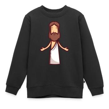 The Day When Jesus Came to the River to Be Baptize - Kids Premium Organic Sweatshirt - black - Front - AI Model Kid Female (0cm)