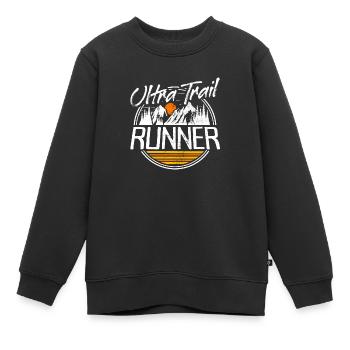 Ultra Trail Running Traillauf Ultra Trail Runner - Kinder Premium Organic Sweatshirt - Schwarz - Vorne - AI Model Kid Female (0cm)