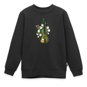 Wunderbare Geige - Kinder Premium Organic Sweatshirt - Schwarz - Vorne - AI Model Kid Female (0cm)