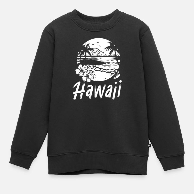 Hawaii - Kinder Premium Organic Sweatshirt - Schwarz
