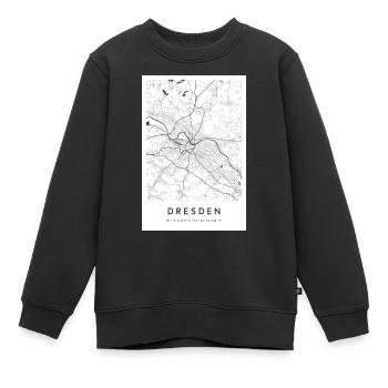 Dresden Map City Map Street Map Elbe - Kids Premium Organic Sweatshirt - black - Front - AI Model Kid Female (0cm)