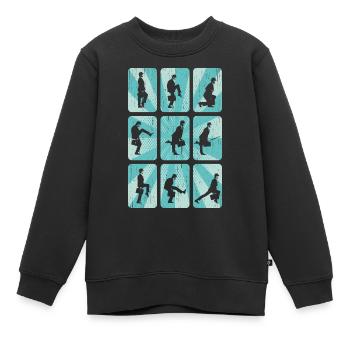Graphique graphique - Sweat Premium enfant bio - noir - Devant - AI Model Kid Female (0cm)