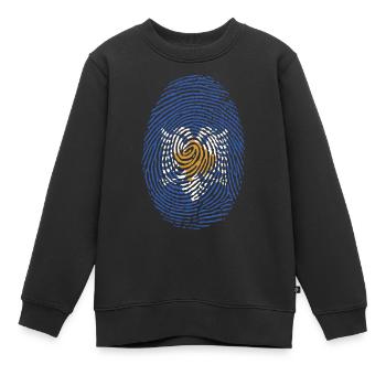 ADN Kosovo - Albanais - Sweat Premium enfant bio - noir - Devant - AI Model Kid Female (0cm)