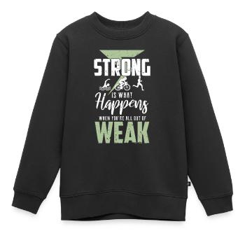 Triathlon - Kinder Premium Organic Sweatshirt - Schwarz - Vorne - AI Model Kid Female (0cm)