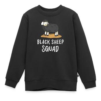 Mouton noir - Sweat Premium enfant bio - noir - Devant - AI Model Kid Female (0cm)