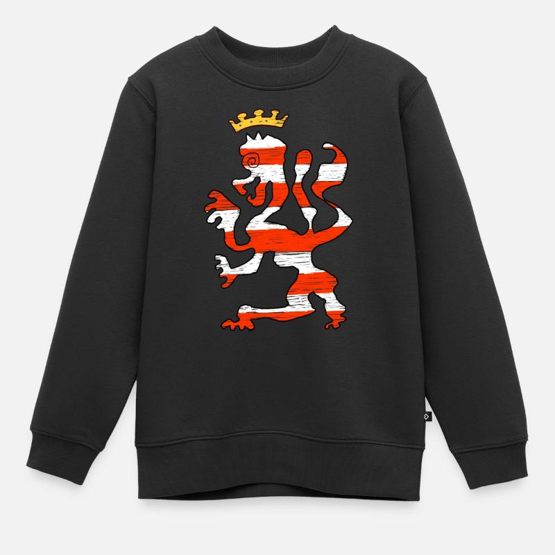 Lion de Hesse - Sweat Premium enfant bio - noir