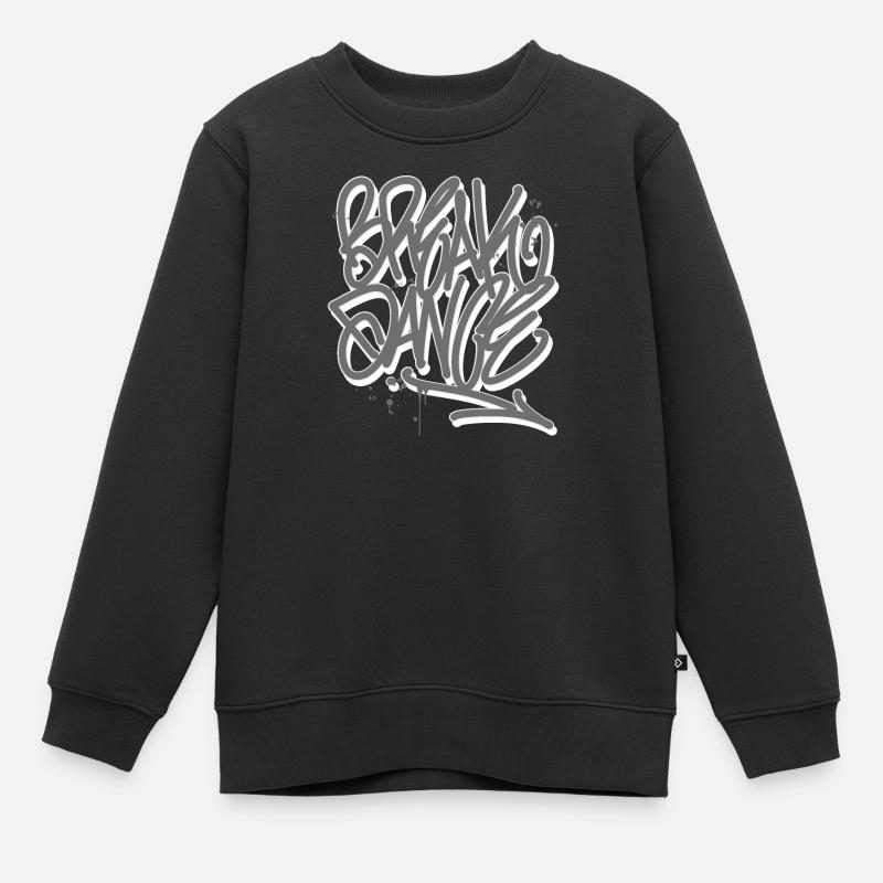 Breakdance Graffiti - Sweat Premium enfant bio - noir