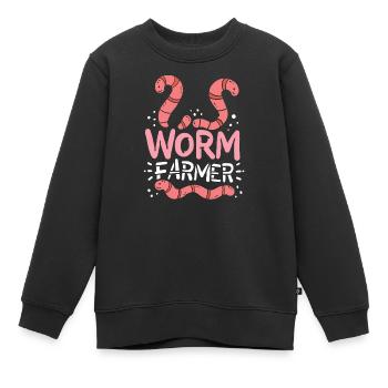 Wurmbauer Würmer - Kinder Premium Organic Sweatshirt - Schwarz - Vorne - AI Model Kid Female (0cm)