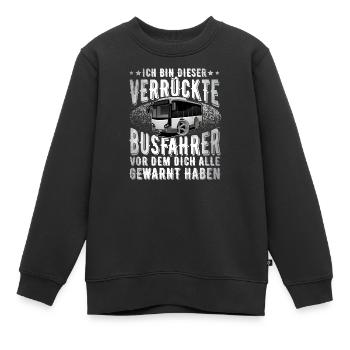 Busfahrer - Kinder Premium Organic Sweatshirt - Schwarz - Vorne - AI Model Kid Female (0cm)