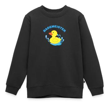 Bademeister - Kinder Premium Organic Sweatshirt - Schwarz - Vorne - AI Model Kid Female (0cm)