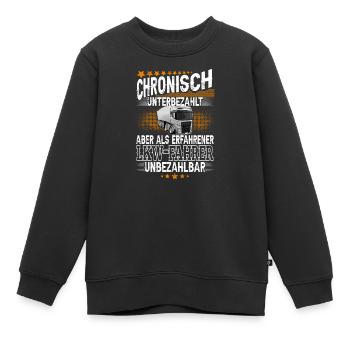 Lkw Fahrer - Kinder Premium Organic Sweatshirt - Schwarz - Vorne - AI Model Kid Female (0cm)