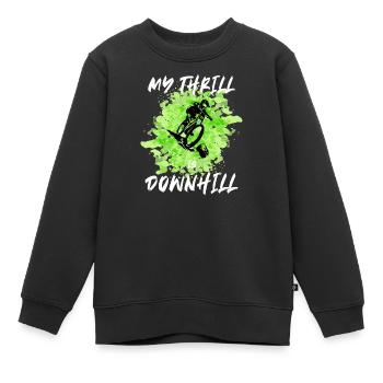 My Thrill is Downhill Mountainbike cadeau - Sweat Premium enfant bio - noir - Devant - AI Model Kid Female (0cm)