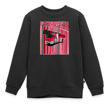 Feuerwehr - Kinder Premium Organic Sweatshirt - Schwarz - Vorne - AI Model Kid Female (0cm)