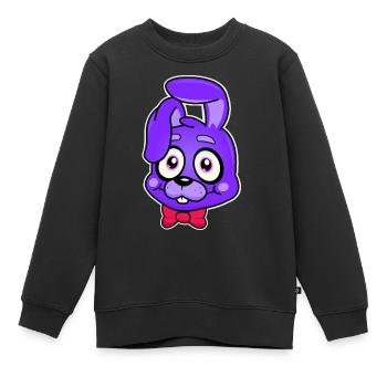 Cute Purple Rabbit - Kids Premium Organic Sweatshirt - black - Front - AI Model Kid Female (0cm)