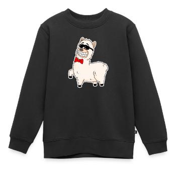 Alpaka - Kinder Premium Organic Sweatshirt - Schwarz - Vorne - AI Model Kid Female (0cm)