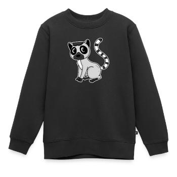Lemur Primat Geschenk - Kinder Premium Organic Sweatshirt - Schwarz - Vorne - AI Model Kid Female (0cm)