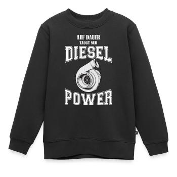 DIESEL POWER - Kinder Premium Organic Sweatshirt - Schwarz - Vorne - AI Model Kid Female (0cm)
