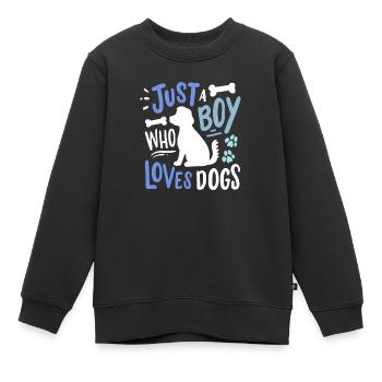 Hund Hundeliebhaber - Kinder Premium Organic Sweatshirt - Schwarz - Vorne - AI Model Kid Female (0cm)