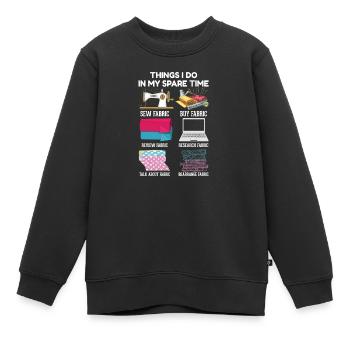 Couture - Sweat Premium enfant bio - noir - Devant - AI Model Kid Female (0cm)