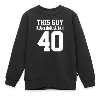 40. Geburtstag Vierzig Geburtstag - Kinder Premium Organic Sweatshirt - Schwarz - Vorne - AI Model Kid Female (0cm)