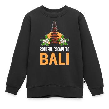 Bali - Sweat Premium enfant bio - noir - Devant - AI Model Kid Female (0cm)