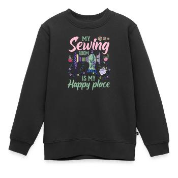 Couture - Sweat Premium enfant bio - noir - Devant - AI Model Kid Female (0cm)