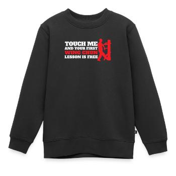 Wing Chun Chinesisch Kampfkunst - Kinder Premium Organic Sweatshirt - Schwarz - Vorne - AI Model Kid Female (0cm)