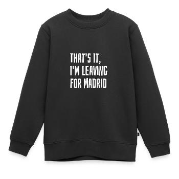 Madrid - Kinder Premium Organic Sweatshirt - Schwarz - Vorne - AI Model Kid Female (0cm)