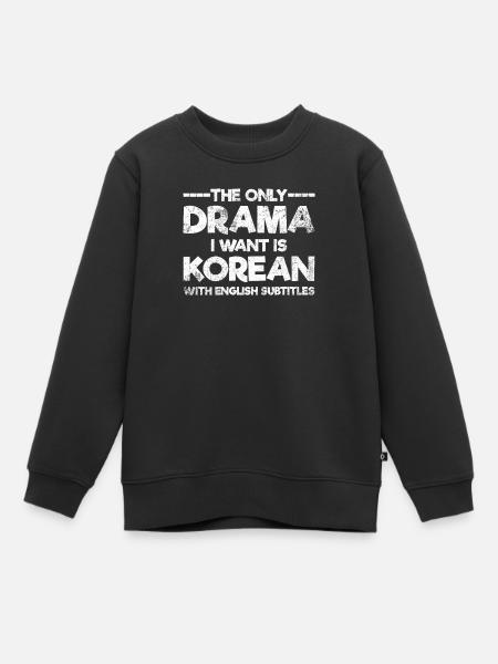 Koreanisches Drama K-Drama - Kinder Premium Organic Sweatshirt - Schwarz