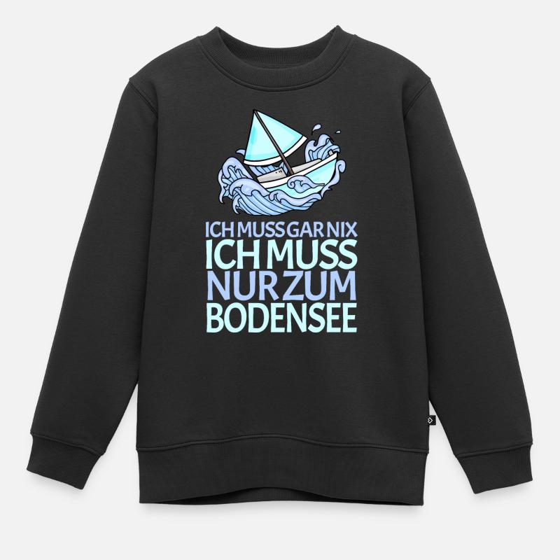 Bodensee - Kinder Premium Organic Sweatshirt - Schwarz