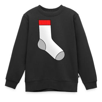 Socke - Kinder Premium Organic Sweatshirt - Schwarz - Vorne - AI Model Kid Female (0cm)