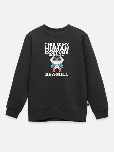 Möwe - Kinder Premium Organic Sweatshirt - Schwarz
