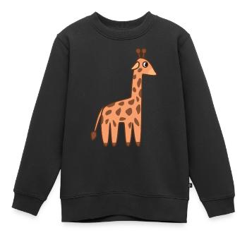 Girafe - Sweat Premium enfant bio - noir - Devant - AI Model Kid Female (0cm)