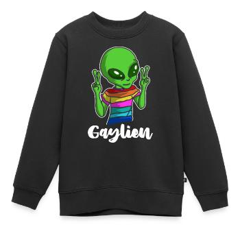 LGBT - Kinder Premium Organic Sweatshirt - Schwarz - Vorne - AI Model Kid Female (0cm)