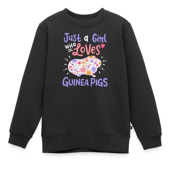 Meerschweinchen Meerschweinchen-Liebhaber - Kinder Premium Organic Sweatshirt - Schwarz - Vorne - AI Model Kid Female (0cm)